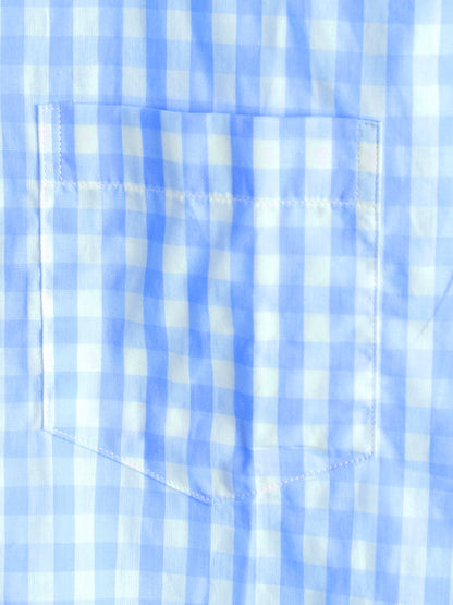 Men's Casual Solid Color Plaid Cotton Pocket Shirt