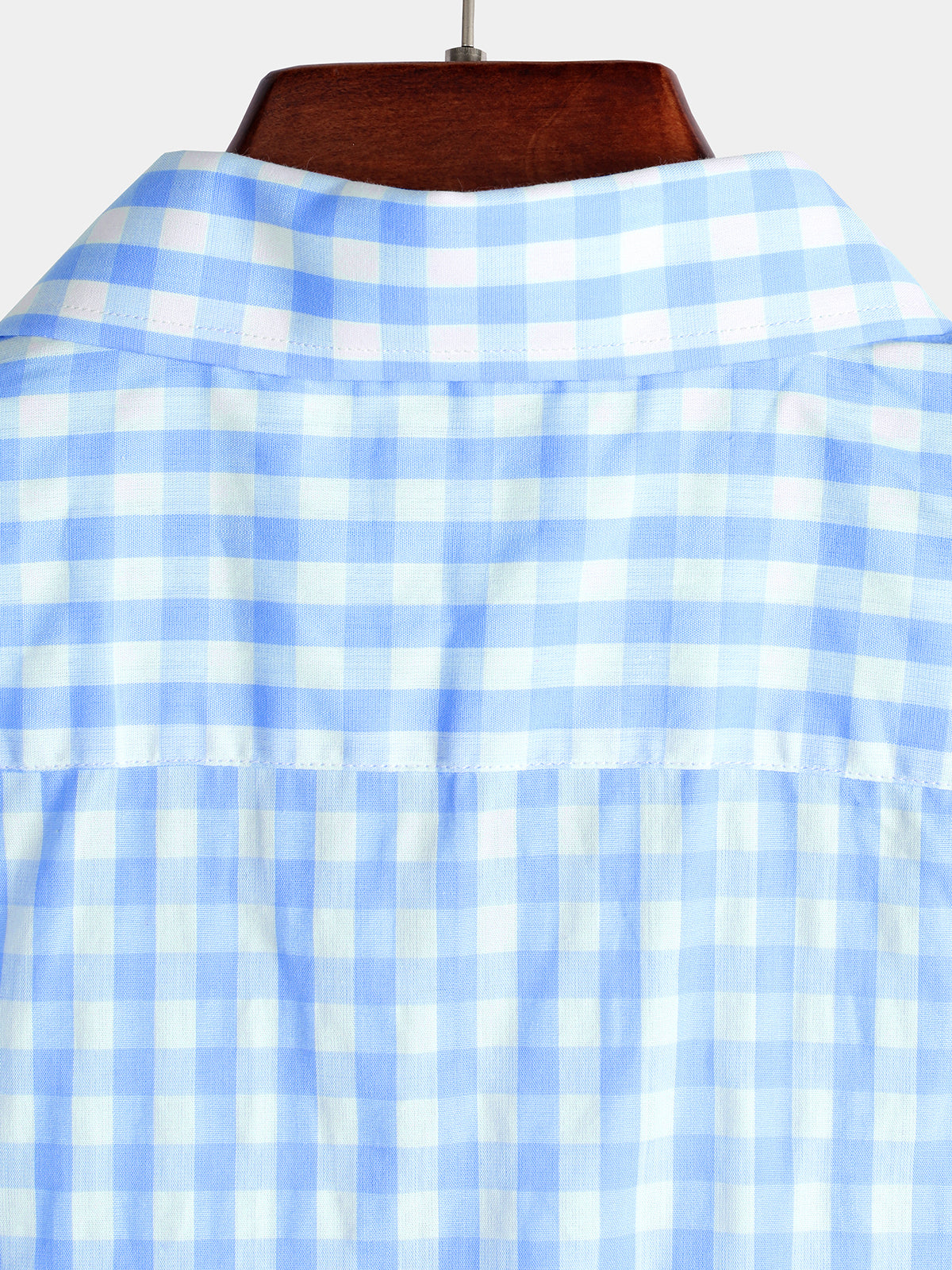 Men's Casual Solid Color Plaid Cotton Pocket Shirt