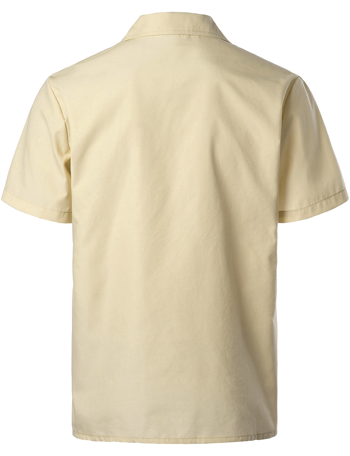 Men's Solid Color Cotton Short Sleeve Shirt