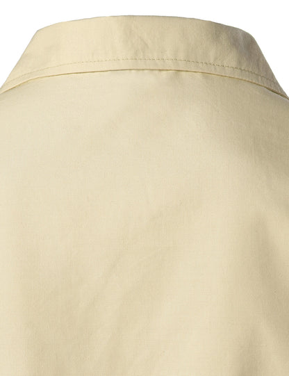 Men's Solid Color Cotton Short Sleeve Shirt