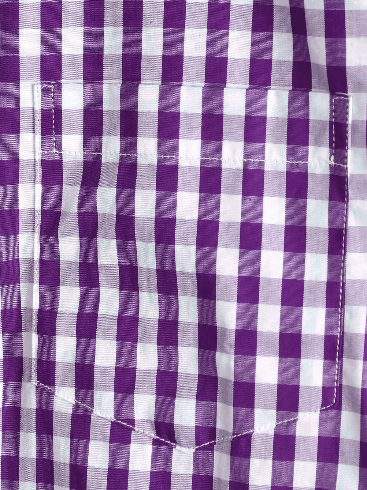 Men's Casual Solid Color Plaid Cotton Pocket Shirt