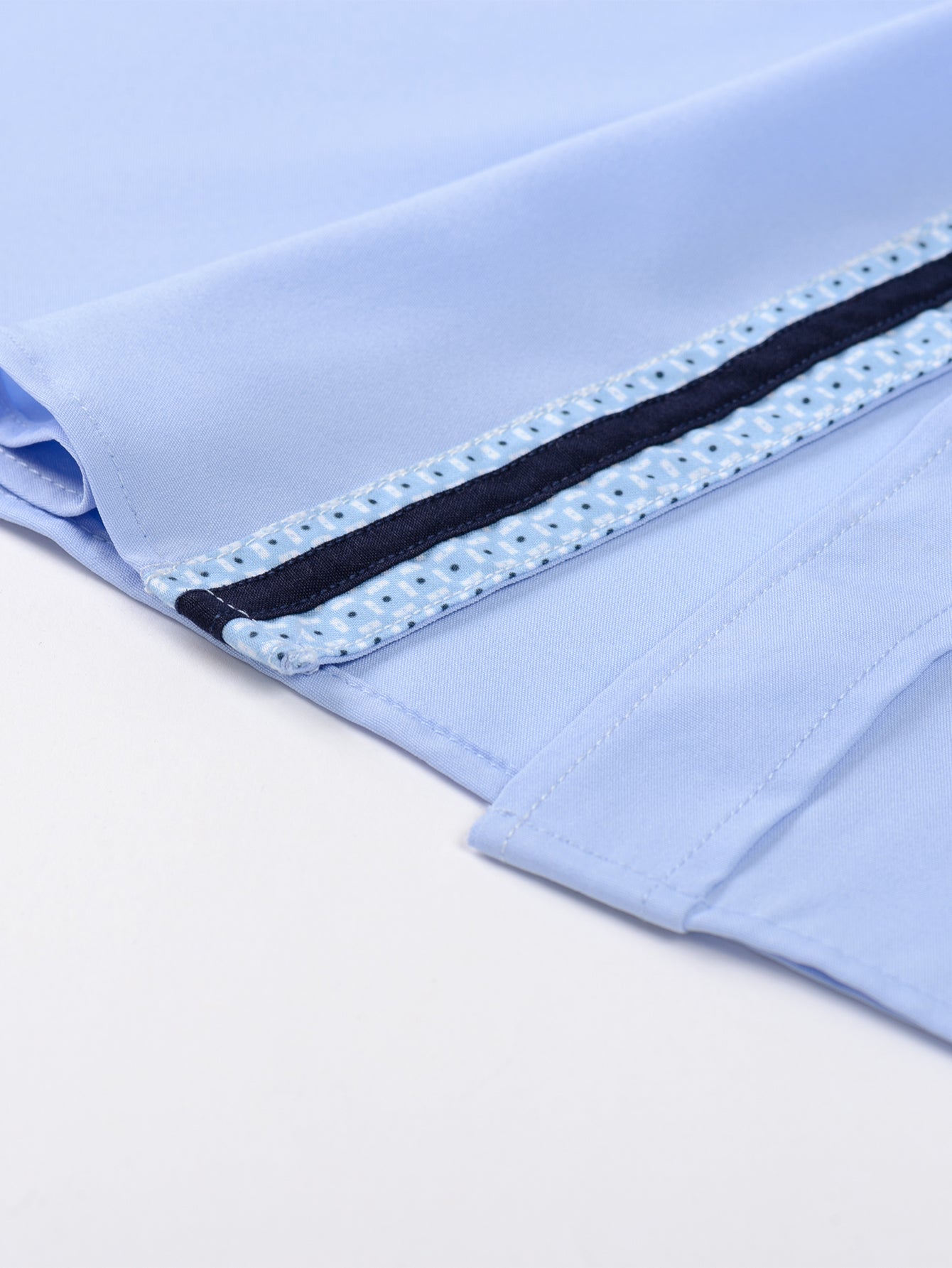 Long Sleeve Contrast Button Up Dress Shirt
