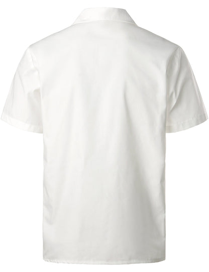 Men's Solid Color Cotton Short Sleeve Shirt