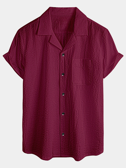 Men's Summer Casual Button Up 100% Cotton Short Sleeve Beach Hawaiian Shirt