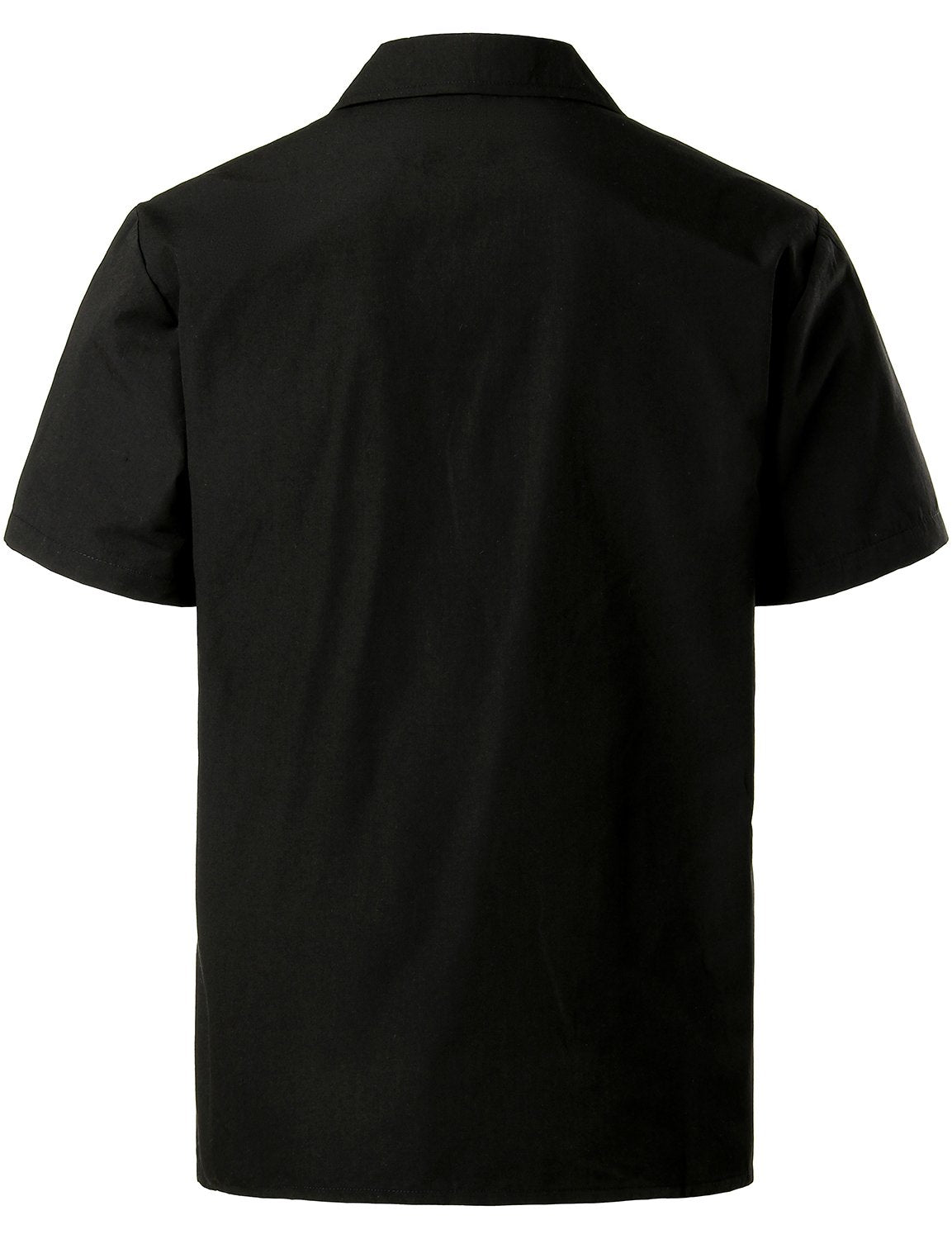 Men's Solid Color Cotton Short Sleeve Shirt