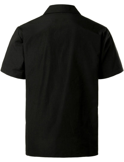 Men's Solid Color Cotton Short Sleeve Shirt