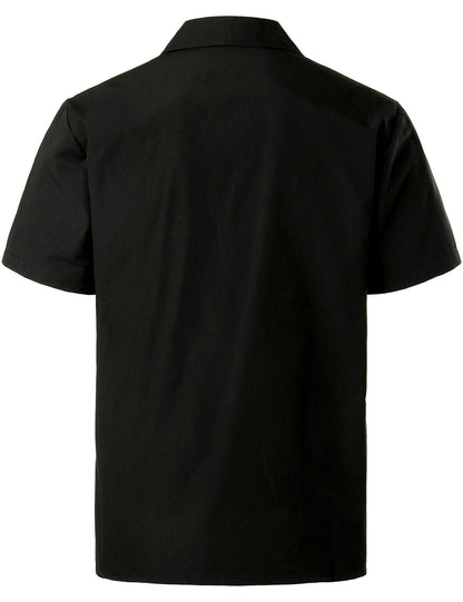 Men's Solid Color Cotton Short Sleeve Shirt