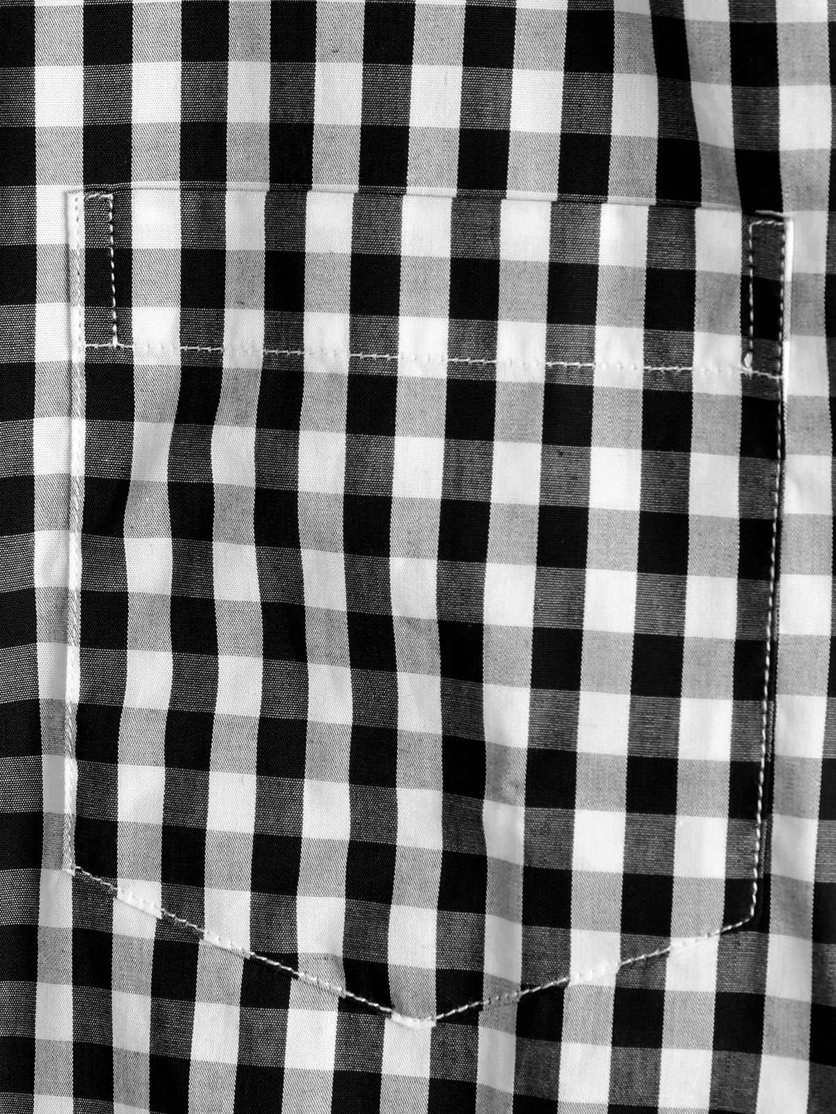 Men's Casual Solid Color Plaid Cotton Pocket Shirt