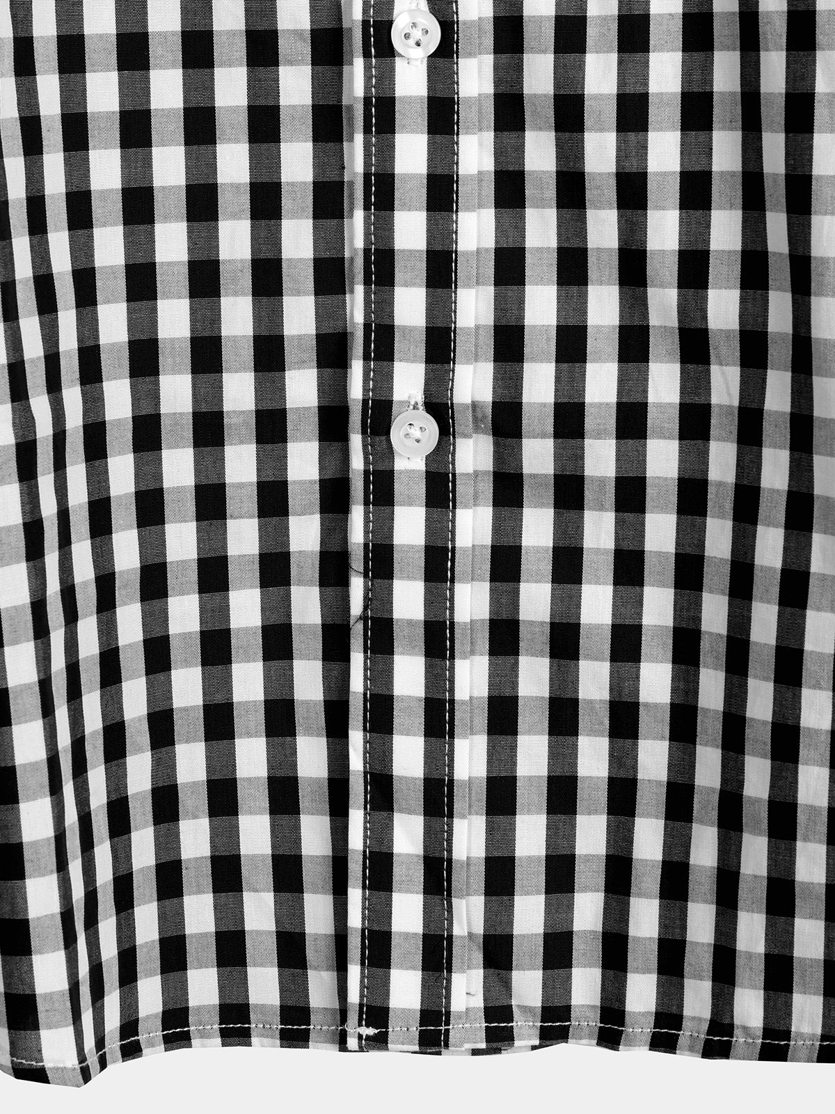 Men's Casual Solid Color Plaid Cotton Pocket Shirt