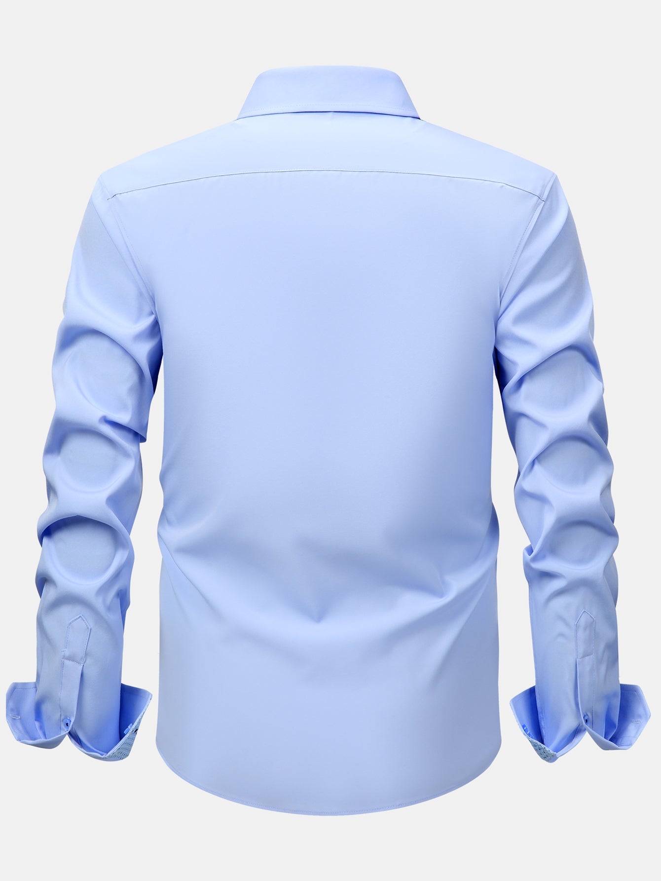 Long Sleeve Contrast Button Up Dress Shirt