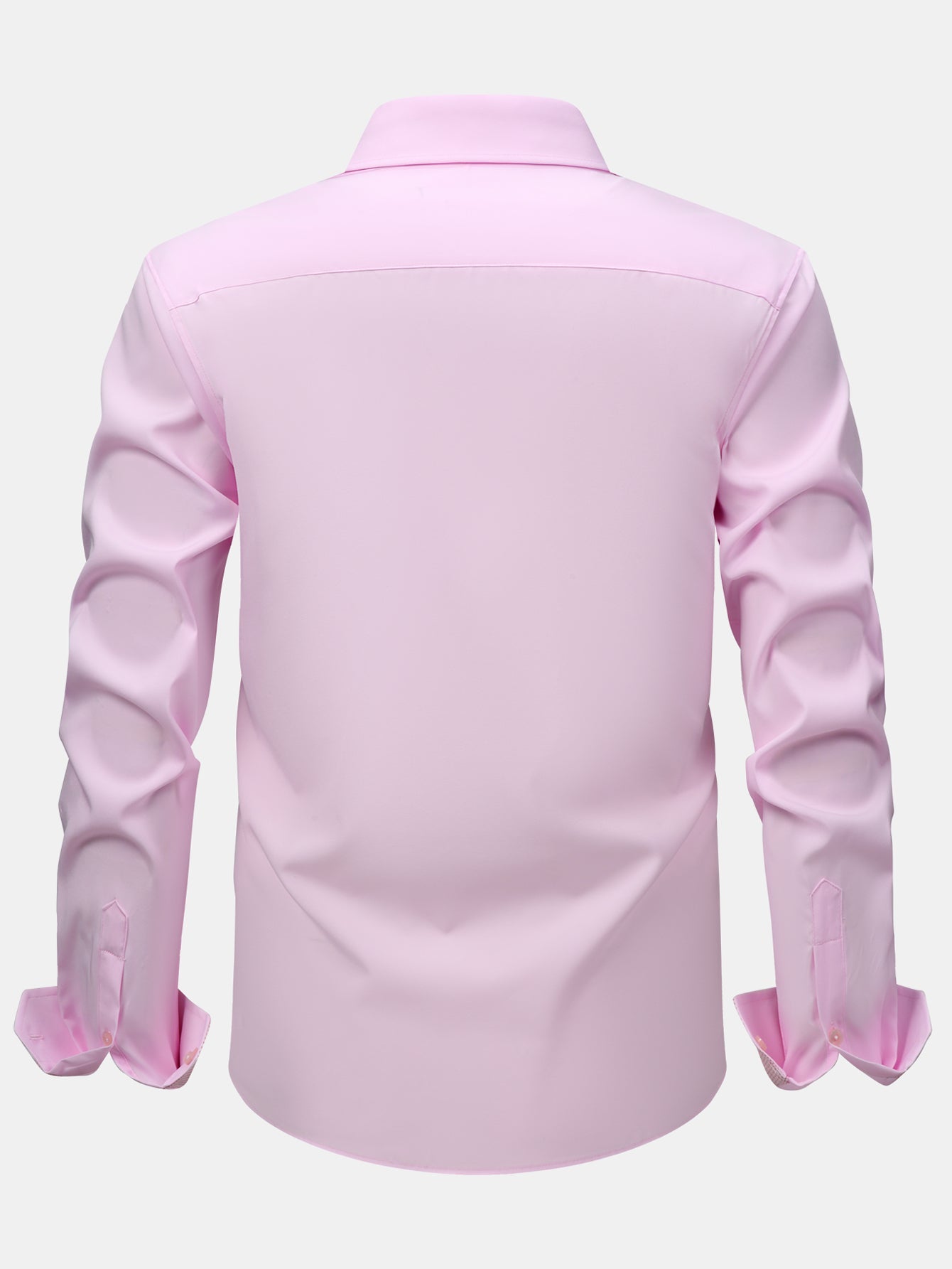 Long Sleeve Contrast Button Up Dress Shirt