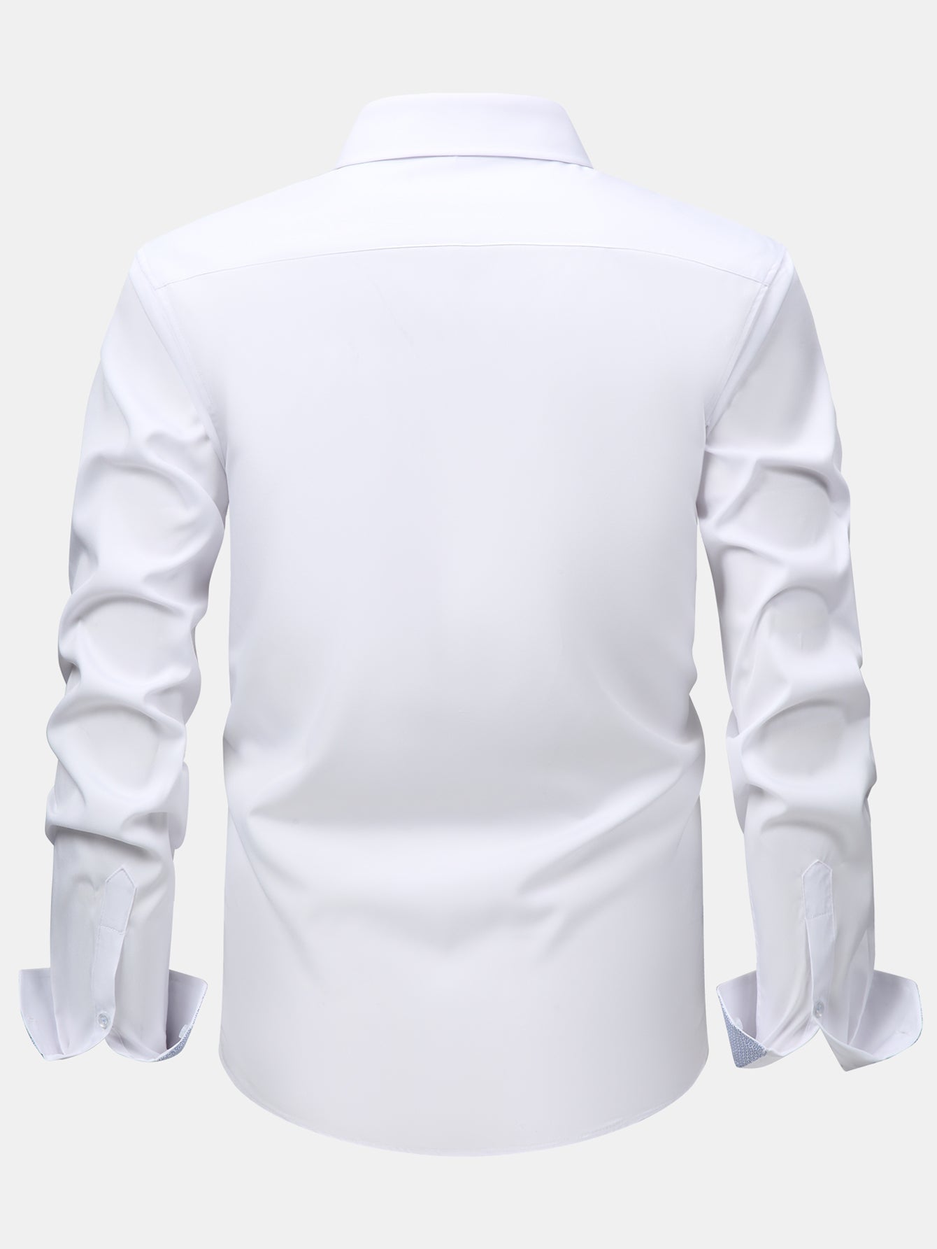 Long Sleeve Contrast Button Up Dress Shirt