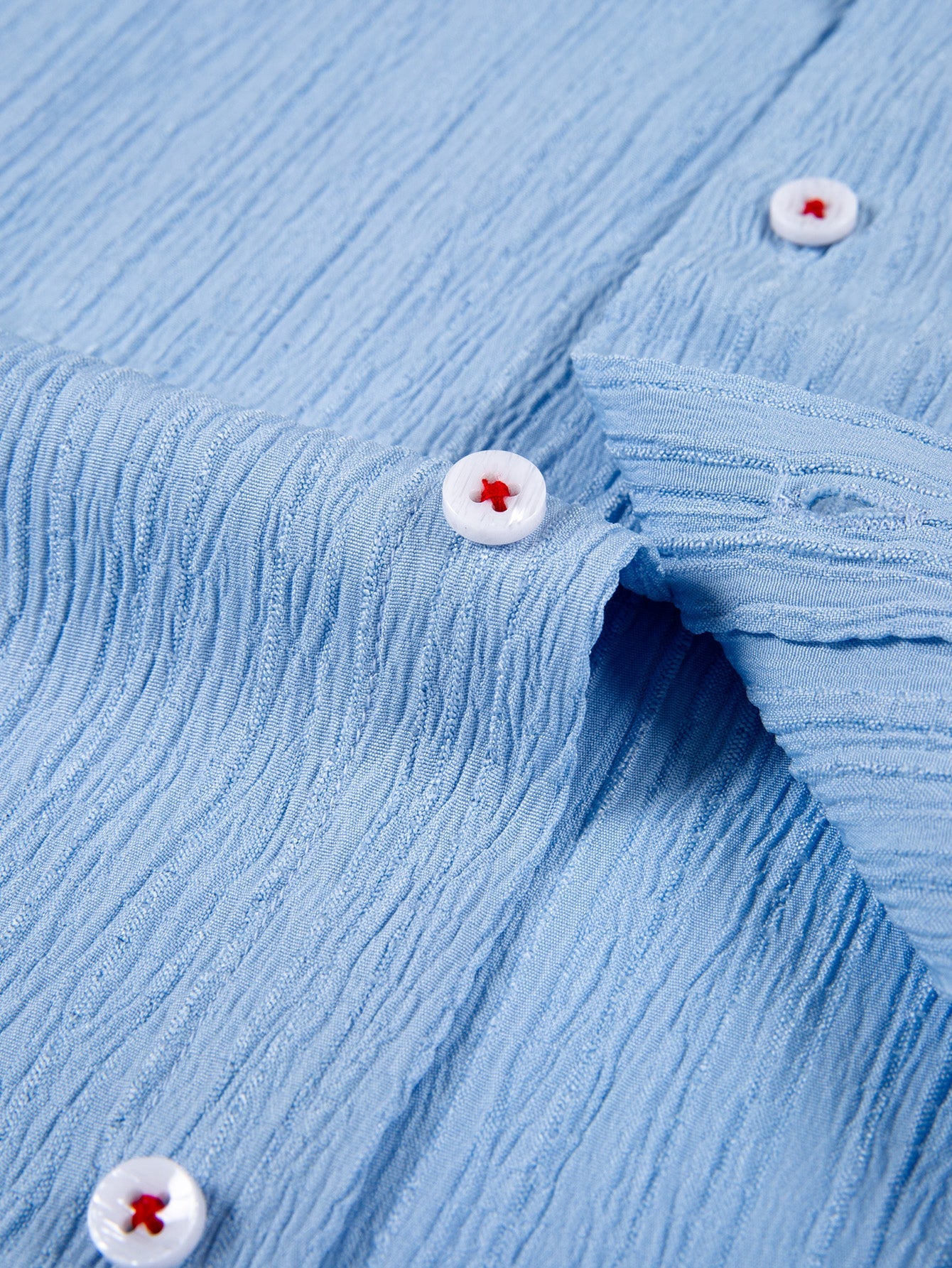 Long Sleeve Crinkle Button Up Shirt