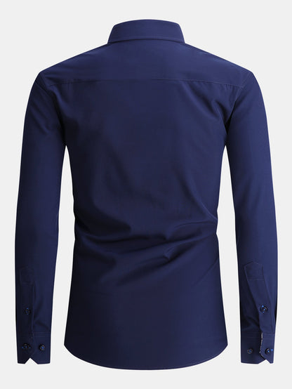 Long Sleeve Contrast Dress Shirt