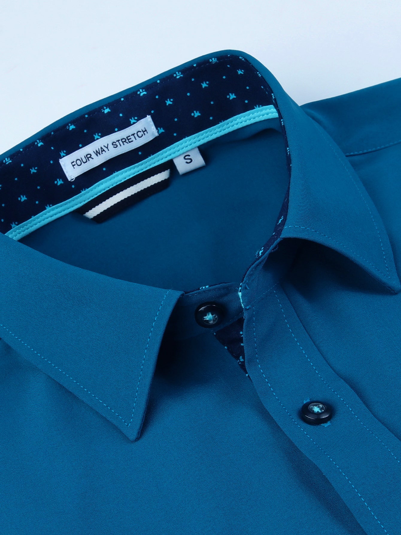 Long Sleeve Contrast Dress Shirt