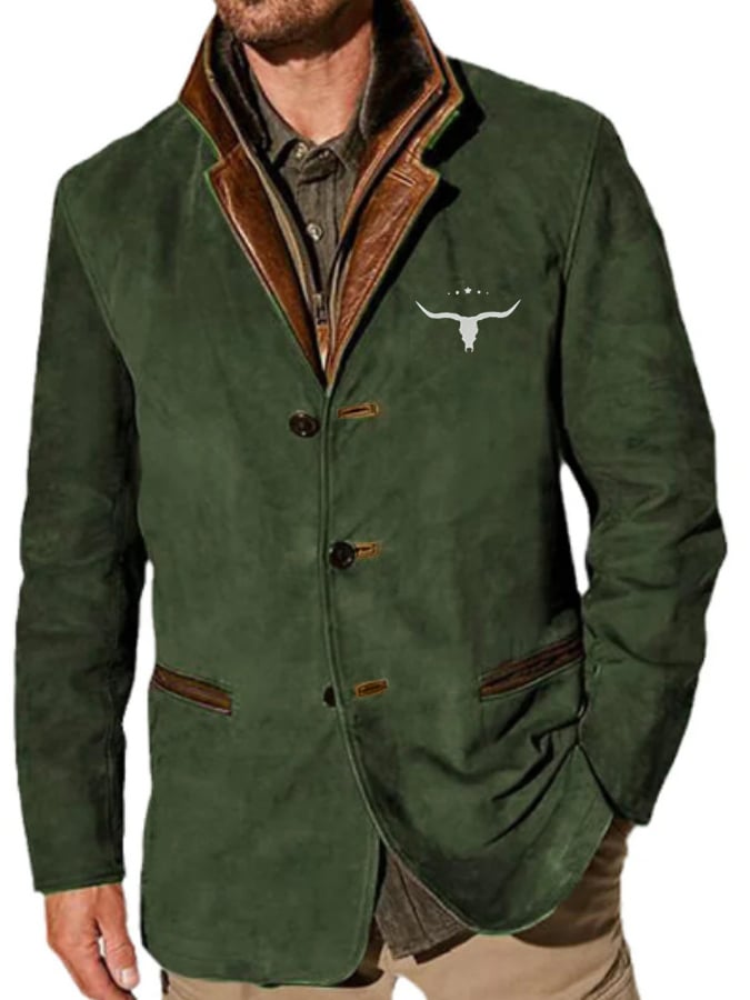 Men's Retro Western Ripstop Wear Resistant Multi-Pocket Jacket