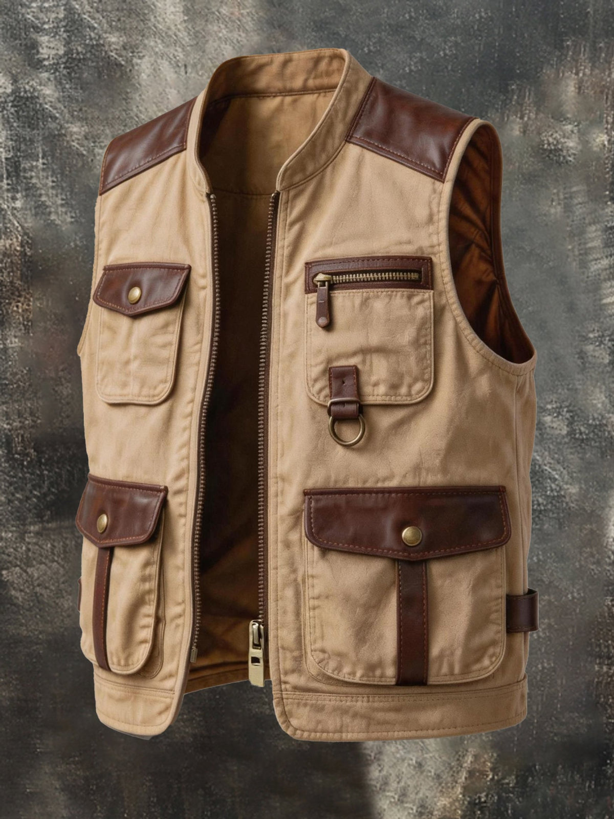 Men's Vintage Multi-Pocket Outdoor Utility Vest