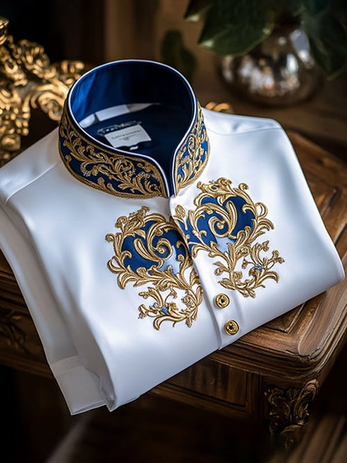 Men's Satin Luxury Business Long Sleeve Shirt