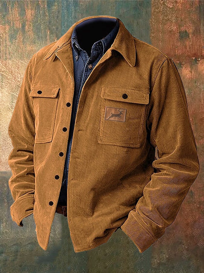 Men's Vintage Western Corduroy Shirt