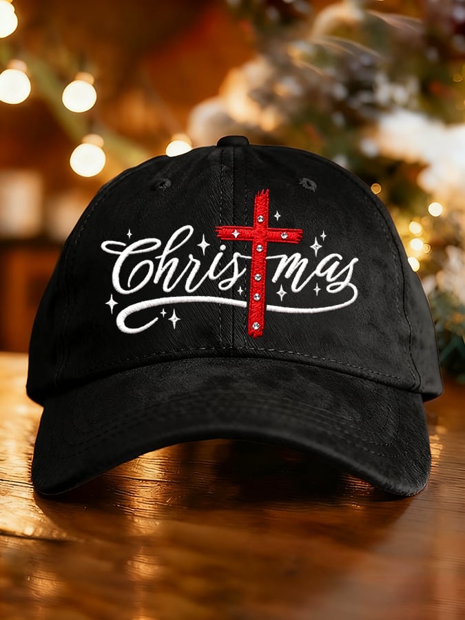 Unisex Vintage Christmas Art Design Embroidery Hat