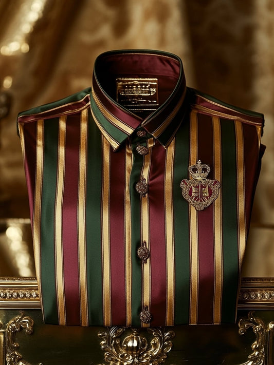 Men's Satin Luxe Long Sleeve Button Down Shirt