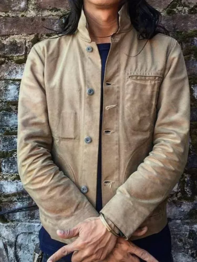 Men's Western Outdoor Vintage Multi-Pocket Jacket