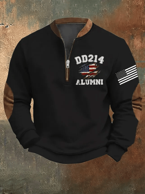 Men's casual veteran print sweatshirt