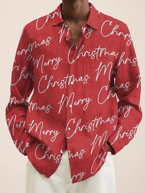 Men's Christmas Print Shirt