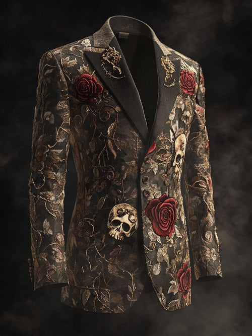 Men's Luxury Casual Business Skull Blazer