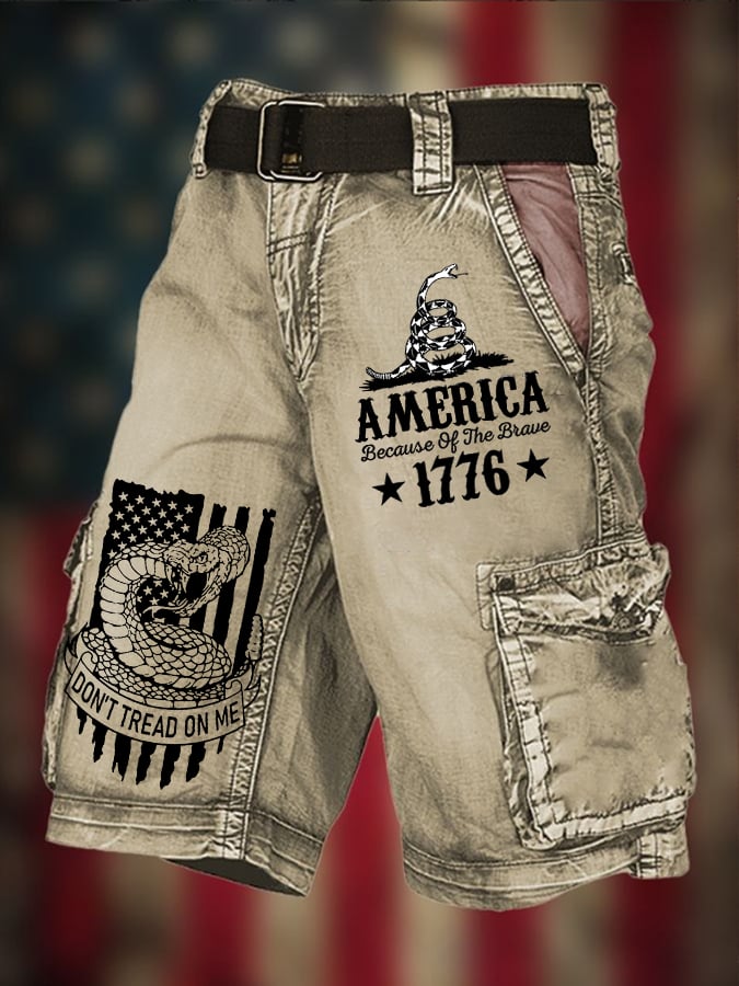 Men's Independence Day Land Of The Free Don't Tread On Me America Beca