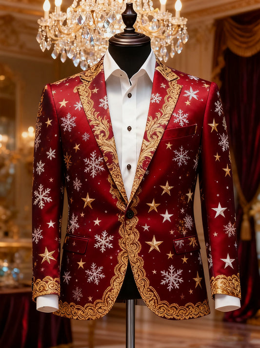 Men's Retro Christmas Casual Blazer