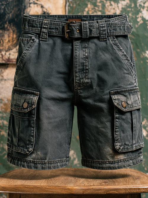 Men's Retro Outdoor Ripstop Multi-Purpose Cargo Shorts (Without belt)
