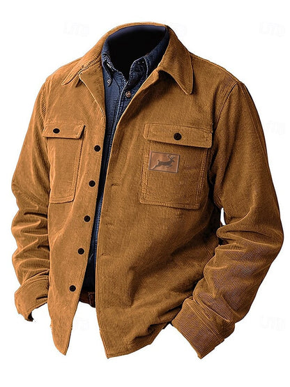 Men's Vintage Western Corduroy Shirt