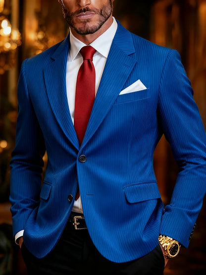 Men's Retro Single Breasted Gentleman's Business Casual Suit Jacket