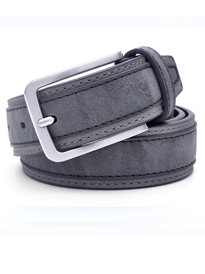 Men's Vintage Outdoor Distressed Color Matching PU Belt