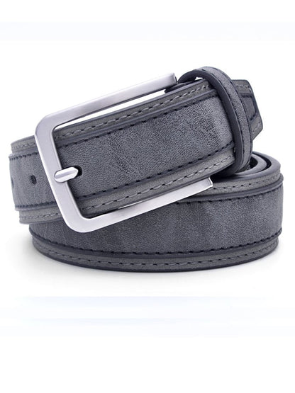 Men's Vintage Outdoor Distressed Color Matching PU Belt