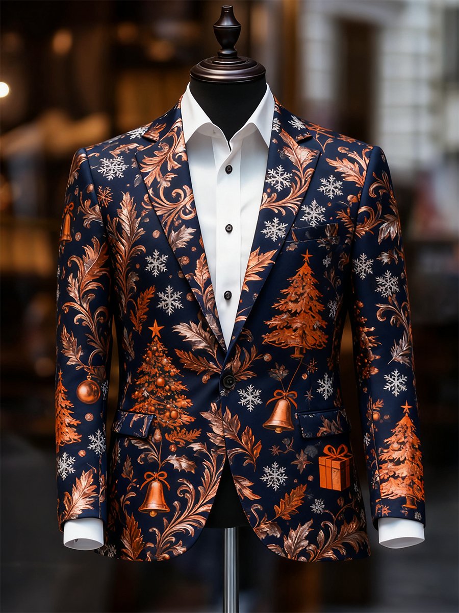 Men's Business Casual Christmas Suit Outerwear