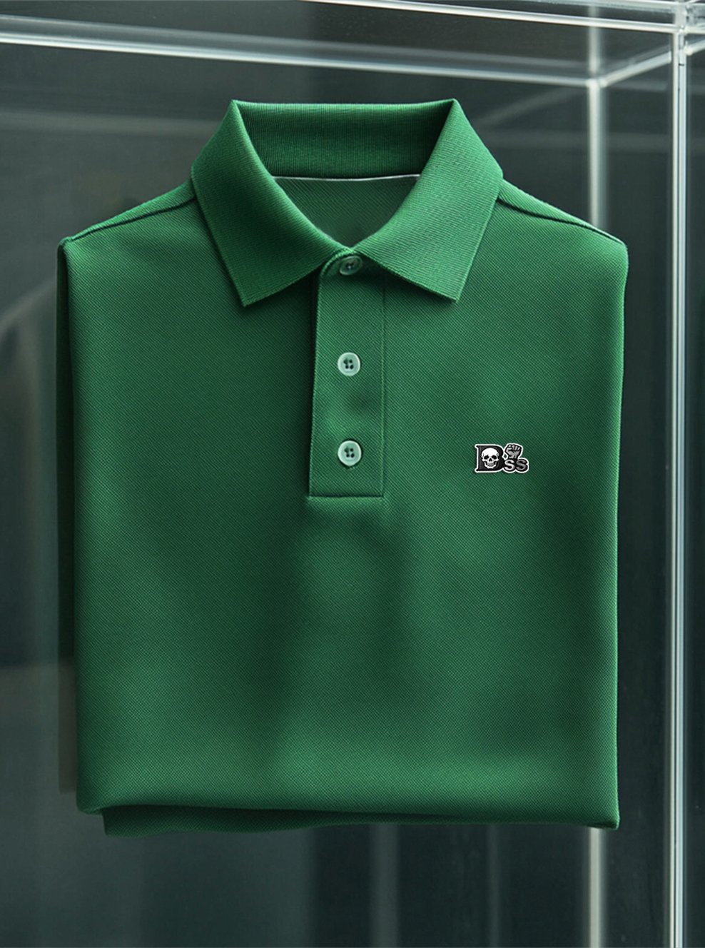 Men's Business Casual Button Short Sleeve Polo Shirt