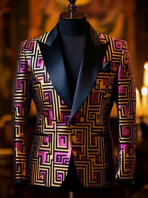 Men's Luxury Business Print Blazers