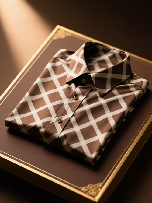 Men's Satin Luxury Business Striped Short Sleeve Button Shirt