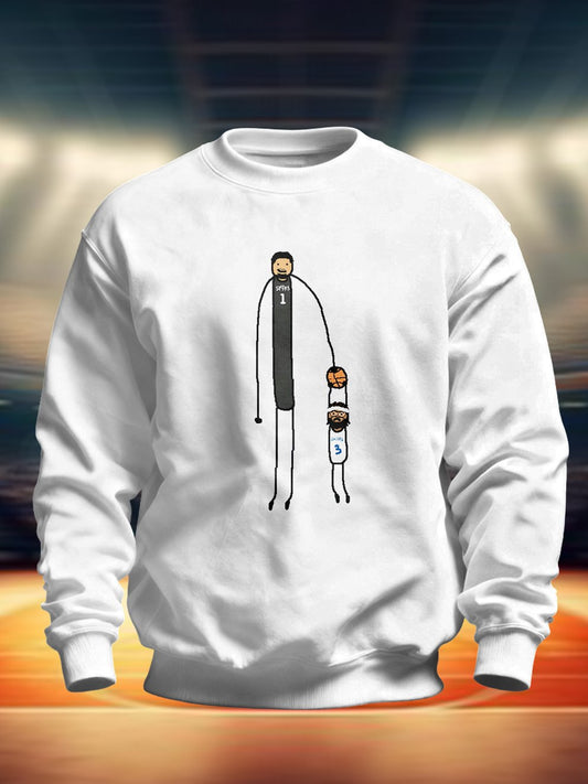 Men's Casual Fun Basketball Sweatshirt