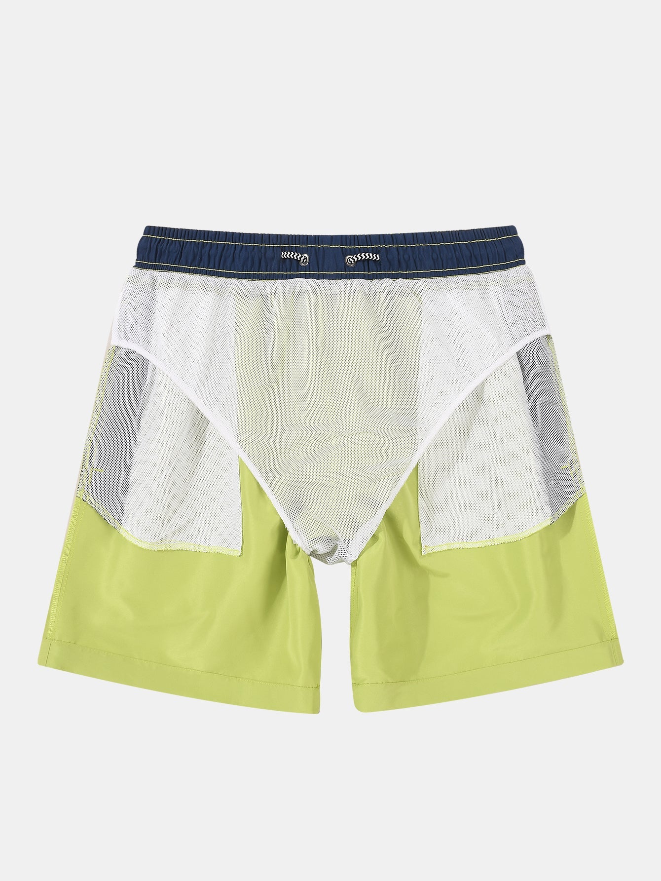 3 Pieces Contrast Waistband Swim Shorts