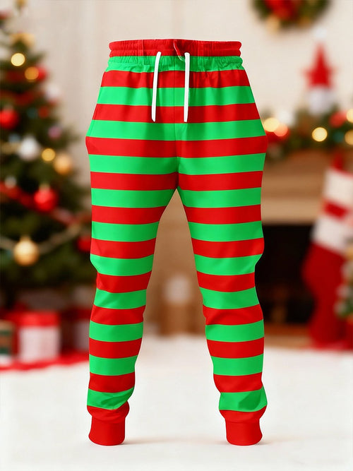Christmas Striped Sweatpants