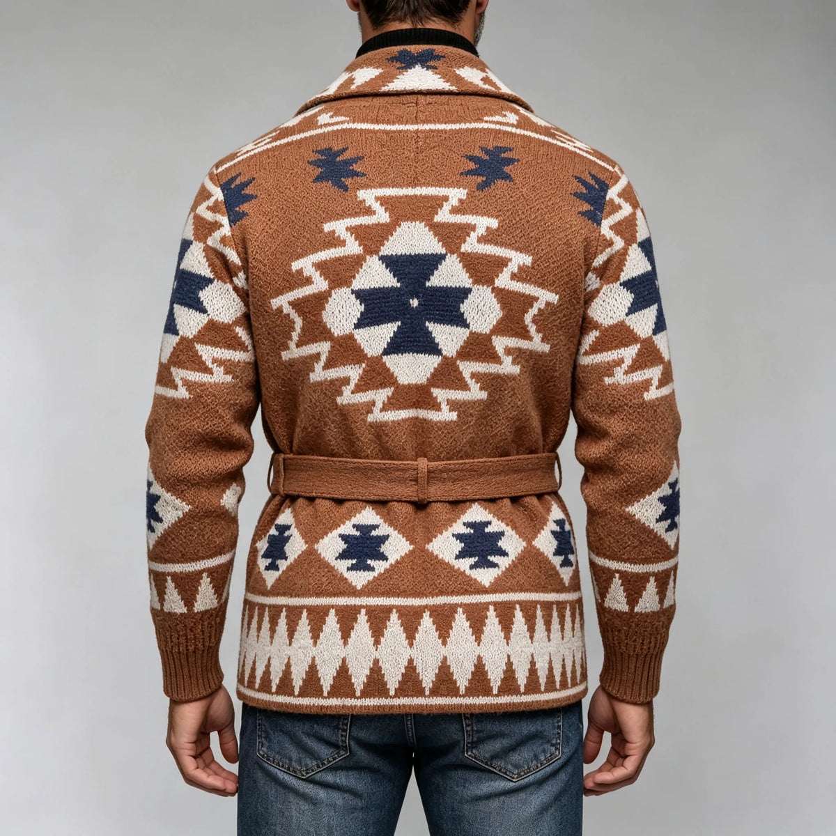 Men's Heavyweight Jacquard Thick Sweater