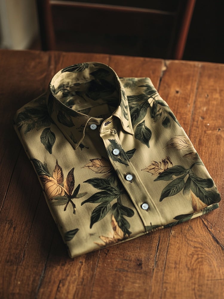 Men's Business Casual Lapel Short Sleeve Shirt