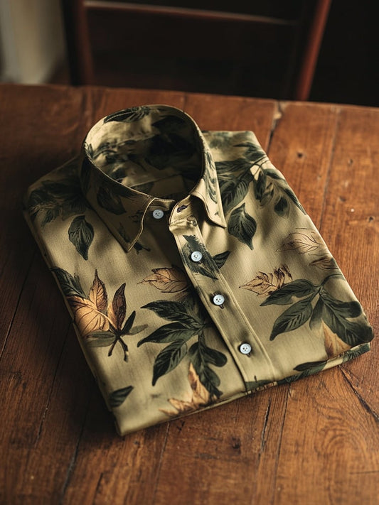 Men's Business Casual Lapel Short Sleeve Shirt