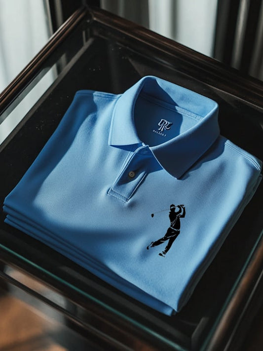 Men's Classic Business Golf Logo Short Sleeve Polo Shirt