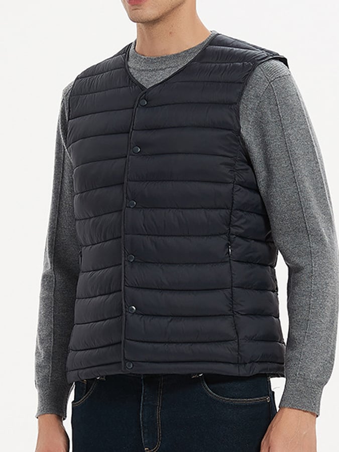 Men's Warm Light Slim Padded Vest Jacket