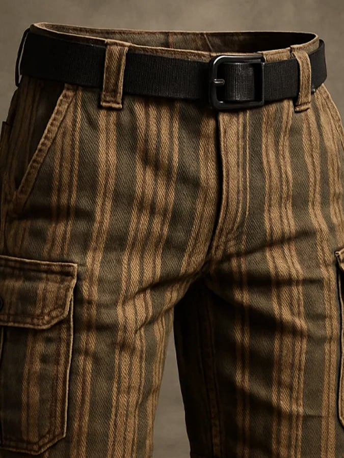 Men's Retro Outdoor Ripstop Multi-Purpose Cargo Shorts