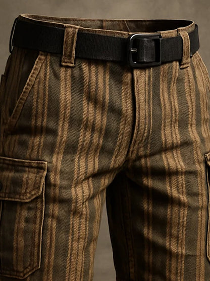 Men's Retro Outdoor Ripstop Multi-Purpose Cargo Shorts